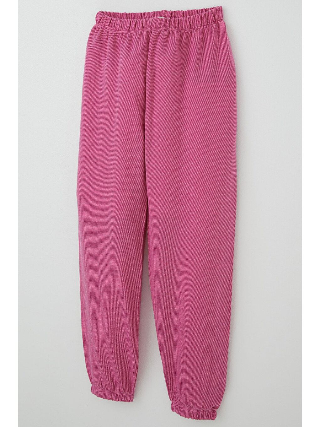 Kız Çocuk Pijama Takımı Verev Çizgi Desenli Pembe (4-8 Yaş)-6