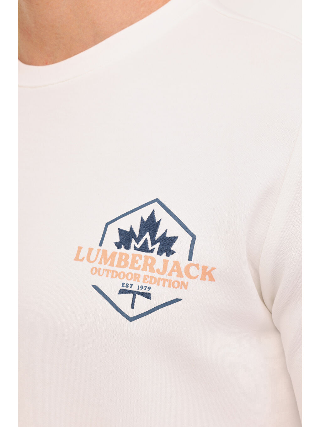 Lumberjack Bej ML TERRY 16SD4013 4PR Ekru Erkek Sweatshirt - 3