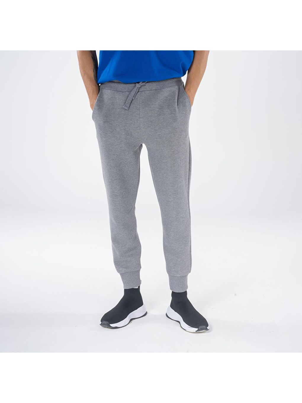 Friday Offset Gri Melanj Erkek Gri Melanj Cepli Lastikli Jogger Pantalon Eşofman Altı - 3