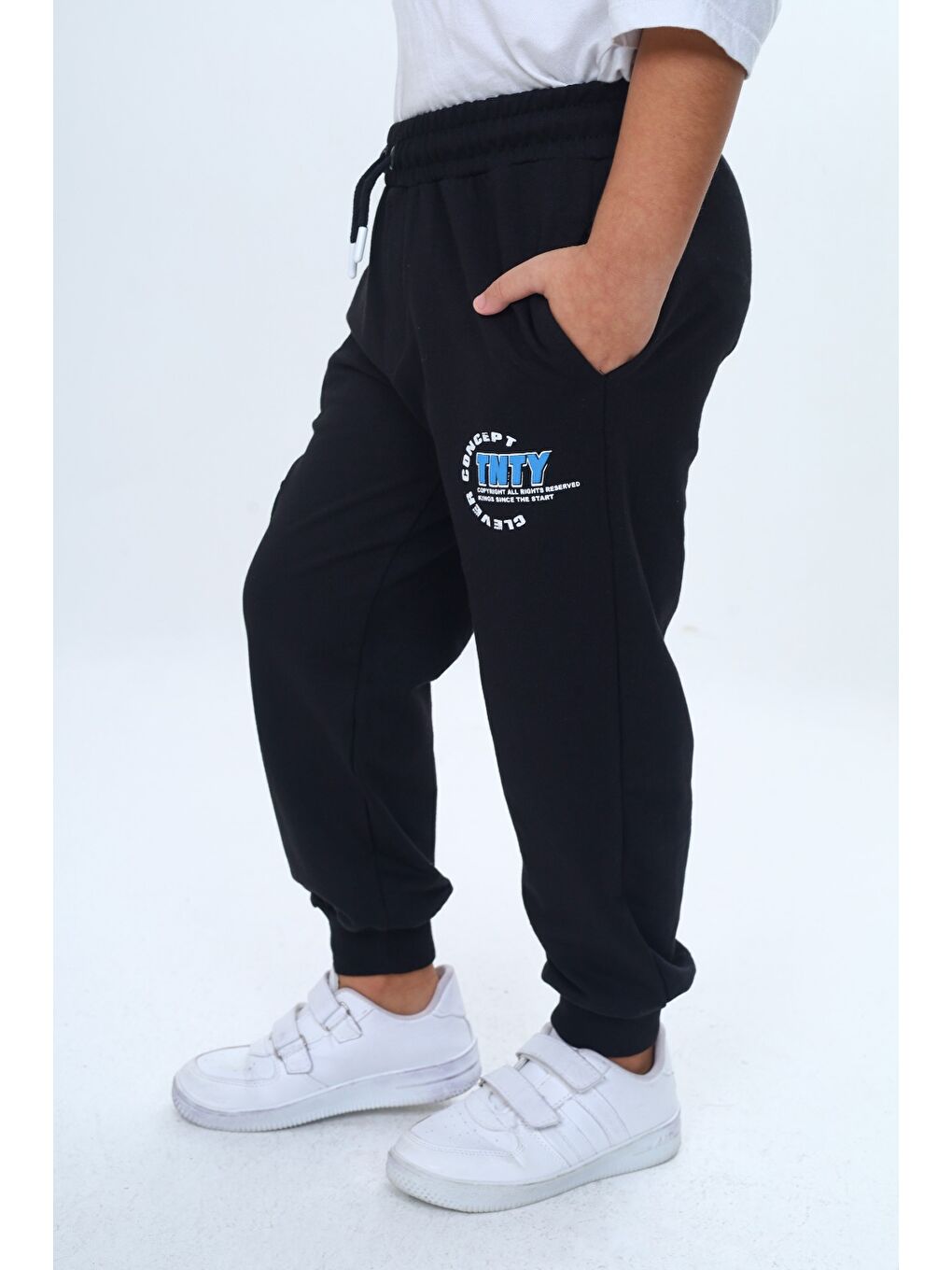 Siyah Erkek Çocuk Concept Baskılı Eşofman Alt-2