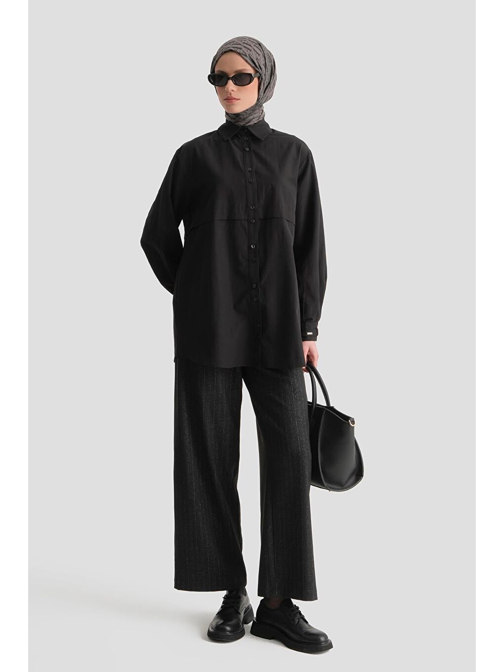 Aller Parçalı Tunik Siyah-1