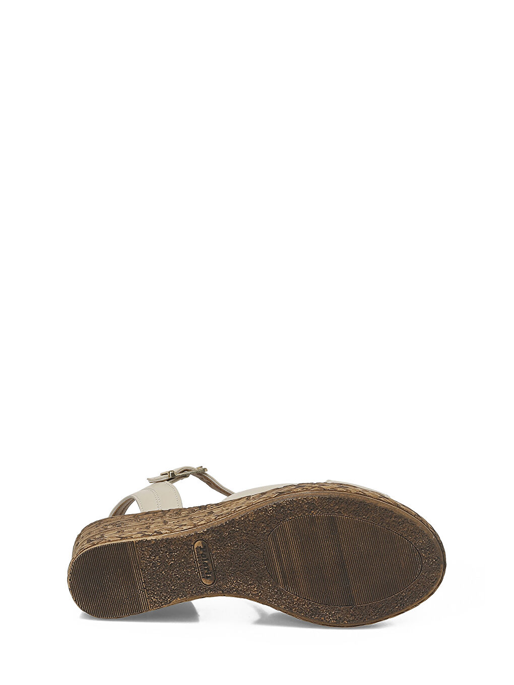 327095.Z 6FX Bej Kadın Dolgu Topuk Sandalet-5