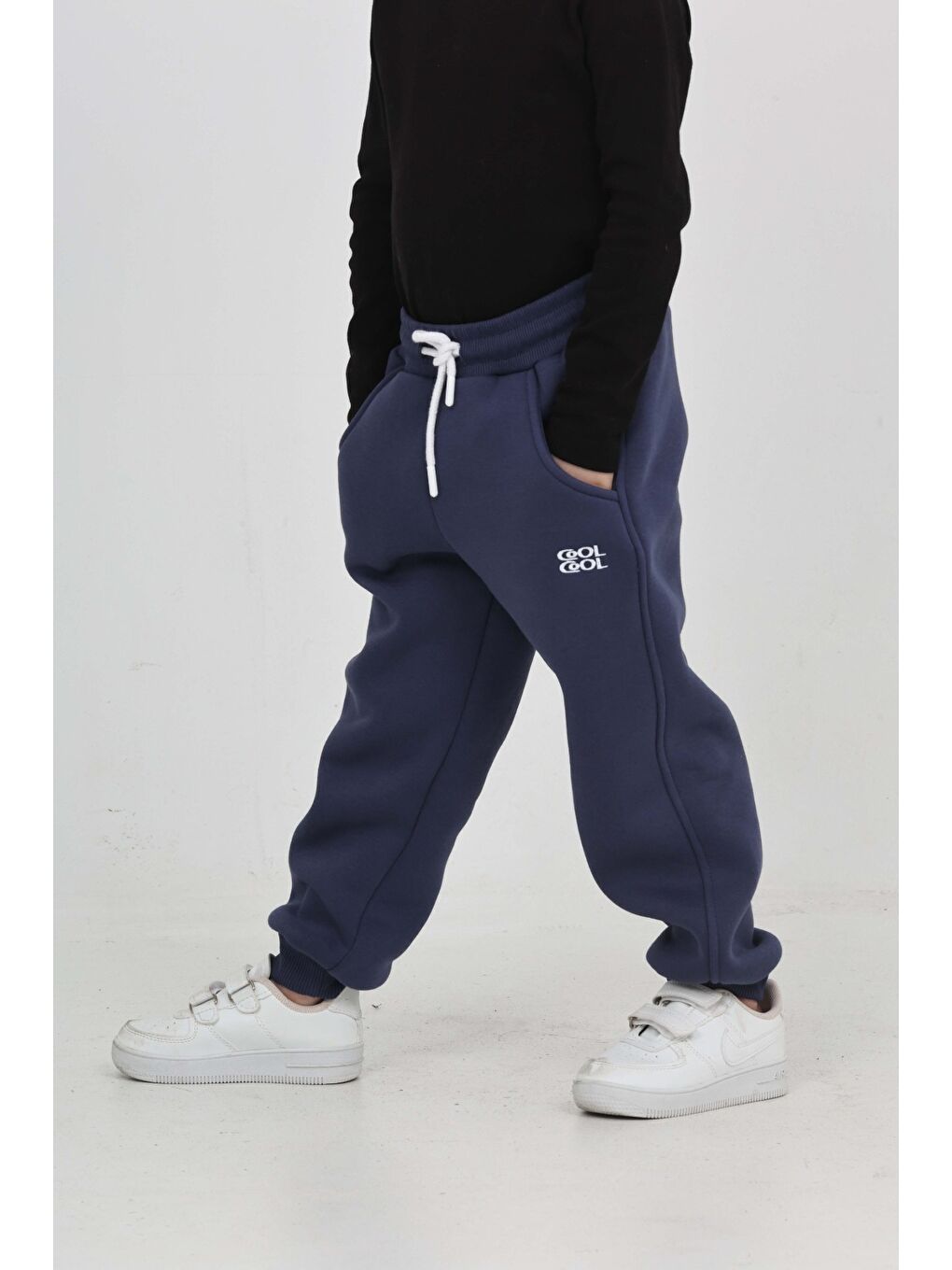 İndigo Erkek Çocuk Cool Nakışlı Eşofman Alt-1