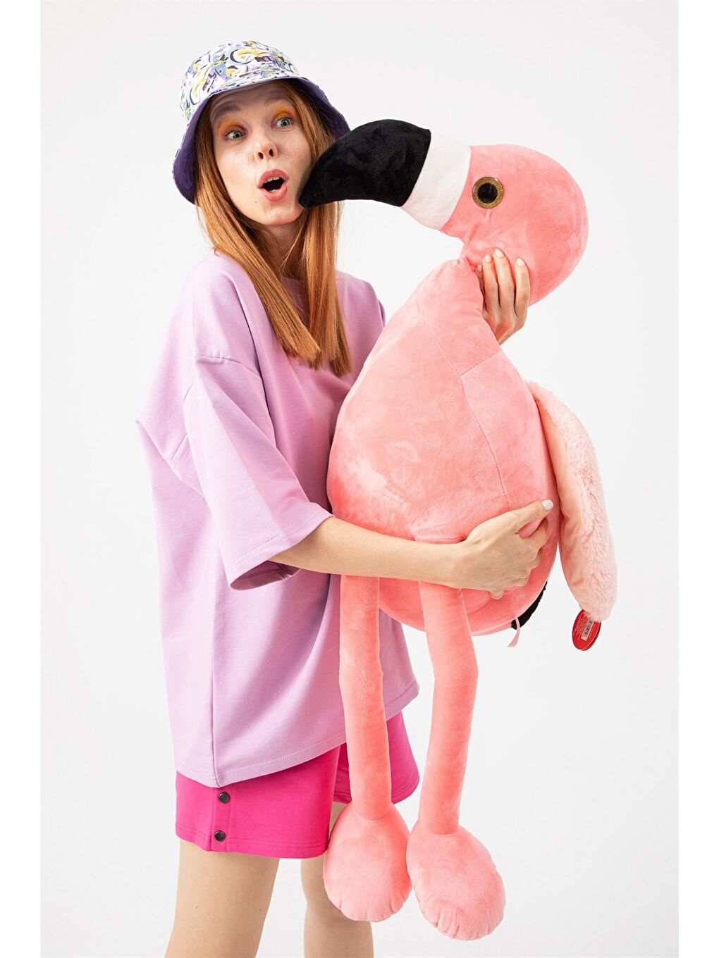 Kadın Base Oversize Lila T-Shirt