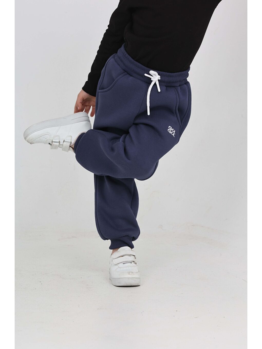 İndigo Erkek Çocuk Cool Nakışlı Eşofman Alt-6