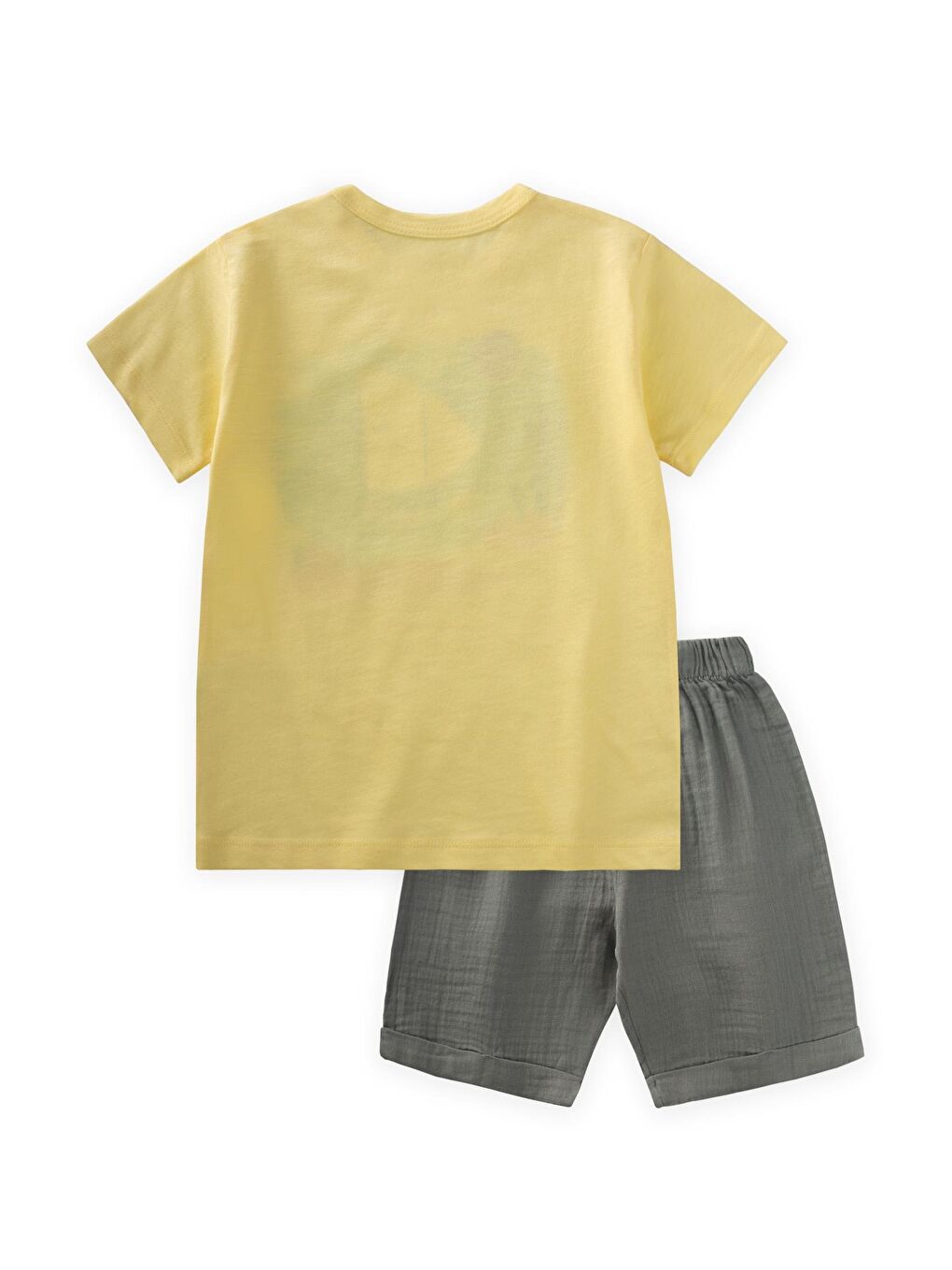 Sarı Erkek Çocuk Baskılı Takım-1