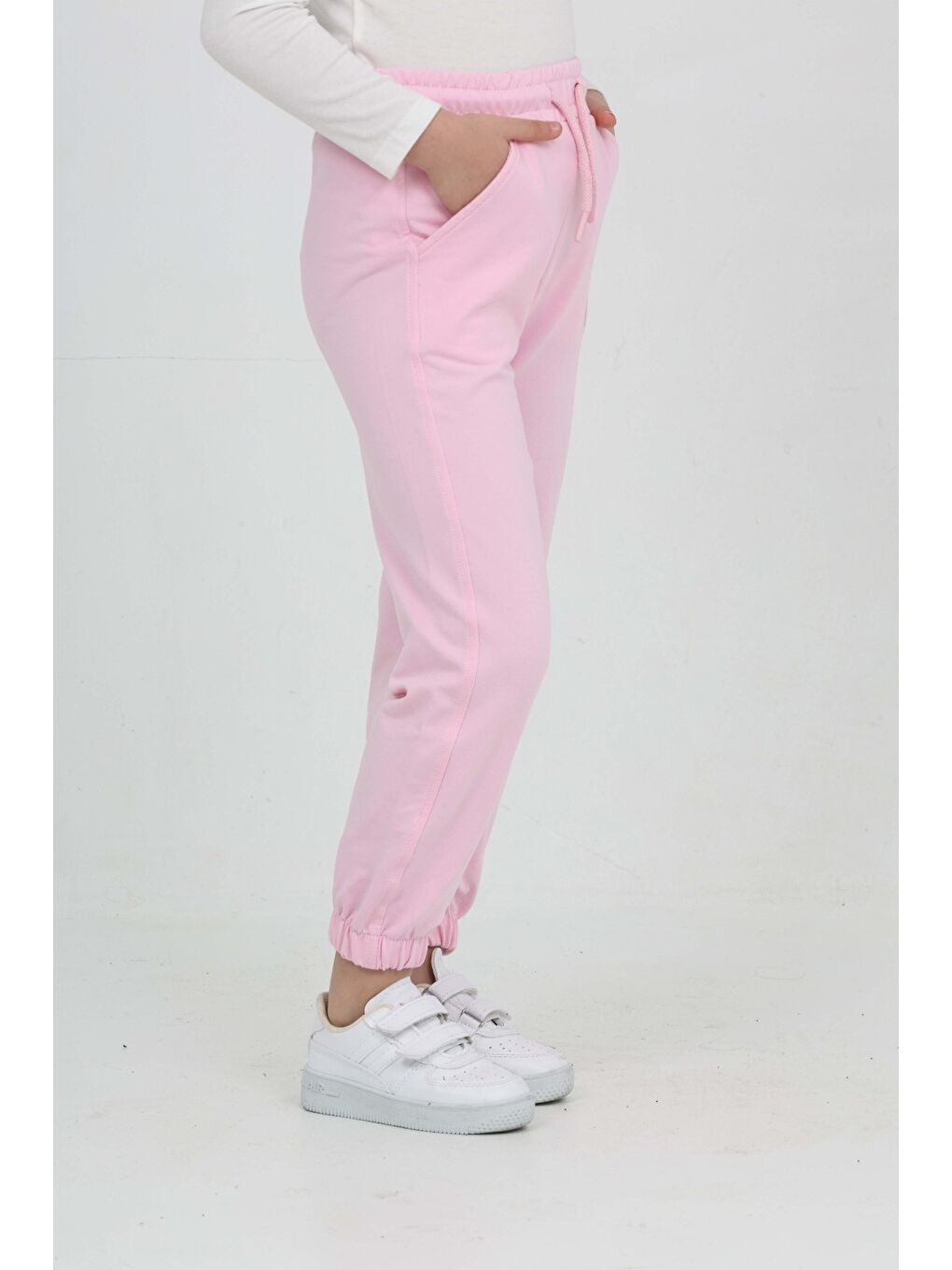 Pembe Kız Çocuk Tonaton Nakışlı Eşofman Alt-1