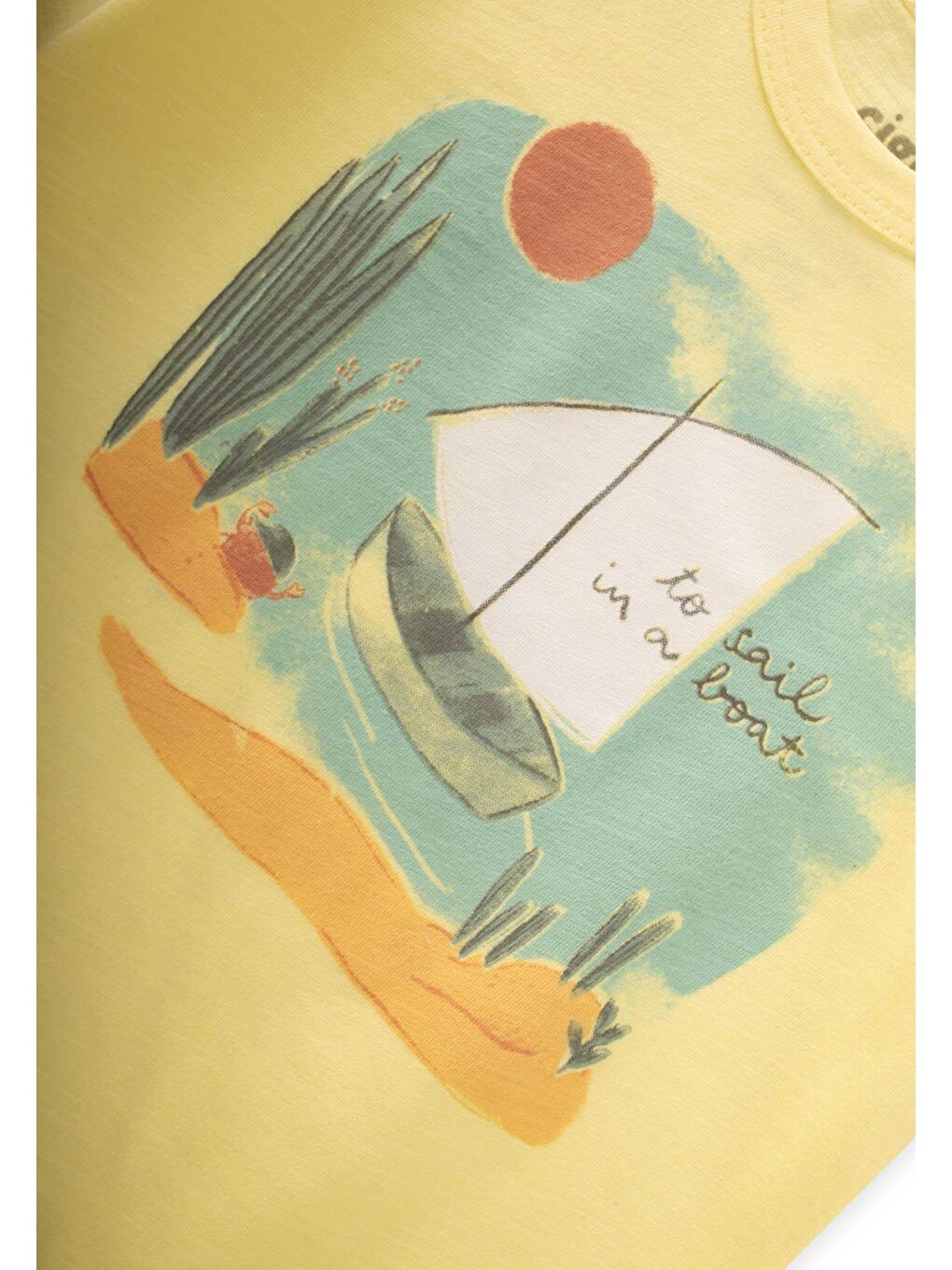 Sarı Erkek Çocuk Baskılı Takım-2