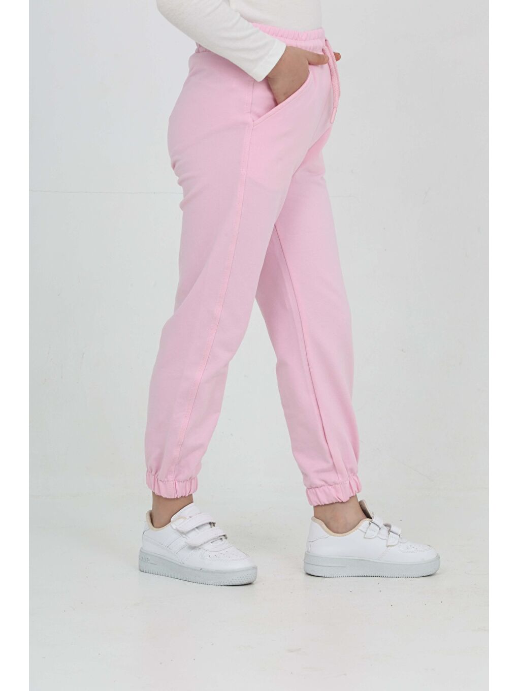 Pembe Kız Çocuk Tonaton Nakışlı Eşofman Alt-3