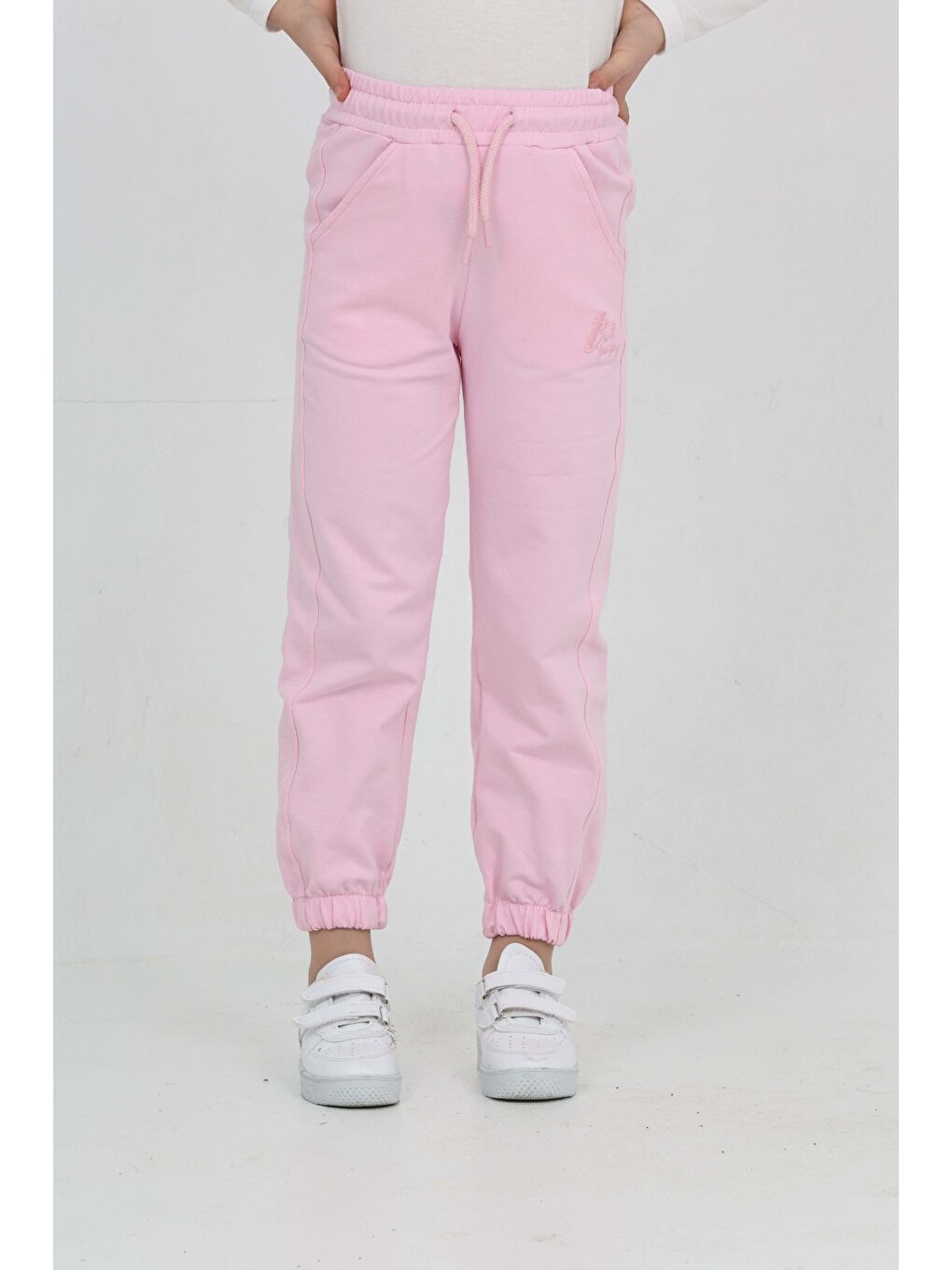 Pembe Kız Çocuk Tonaton Nakışlı Eşofman Alt-4