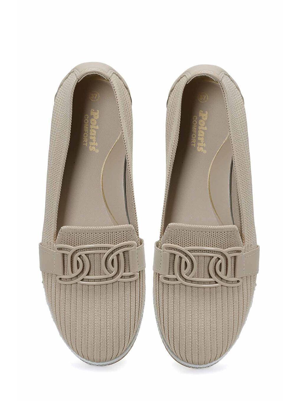 167122.Z6FX Bej Kadın Düz Ayakkabı-3