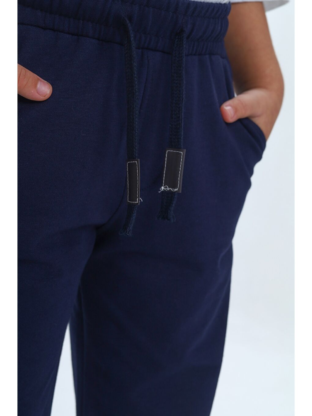 Lacivert Erkek Çocuk Paça Lastikli Eşofman Alt-3