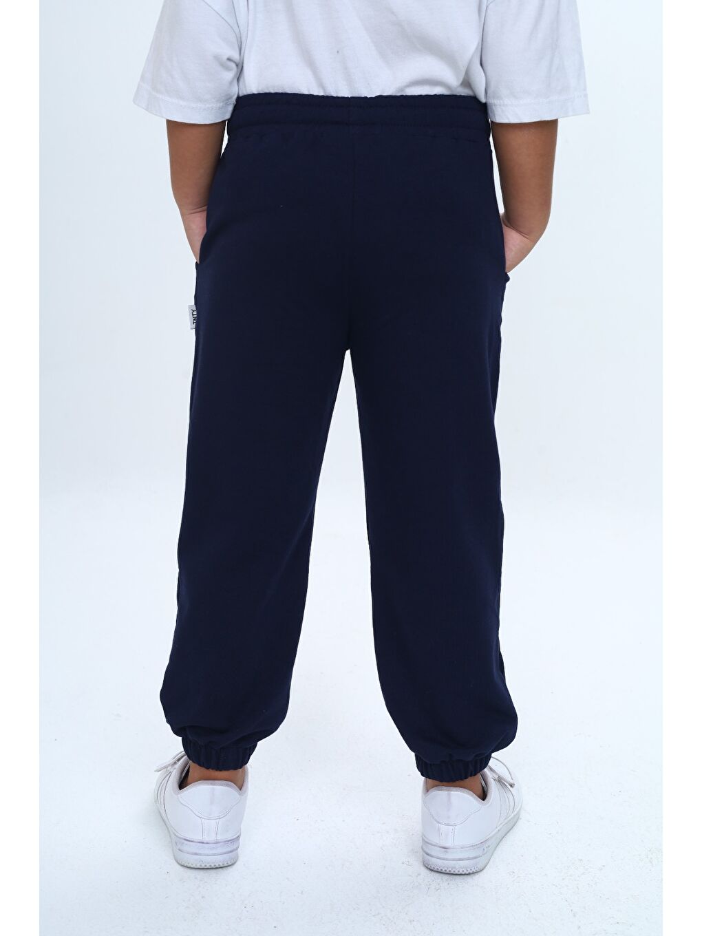 Lacivert Erkek Çocuk Paça Lastikli Eşofman Alt-4