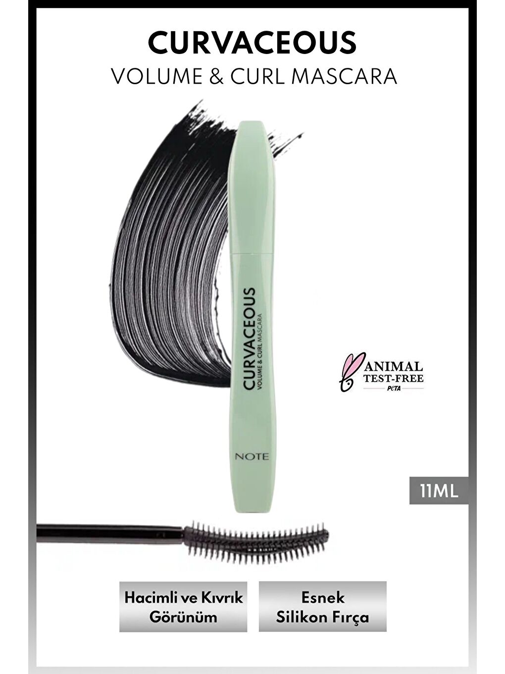 Curvaceous Hacim ve Kıvırma Etkili Maskara - Siyah-2