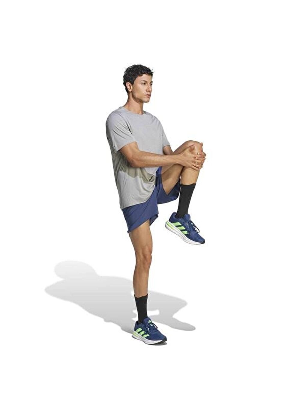 Run Essentials Erkek Gri Yuvarlak Yaka Tişört-2