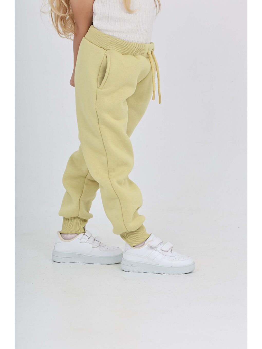 Yeşil Kız Çocuk Kabaran Yıldız Baskılı Eşofman Alt-4