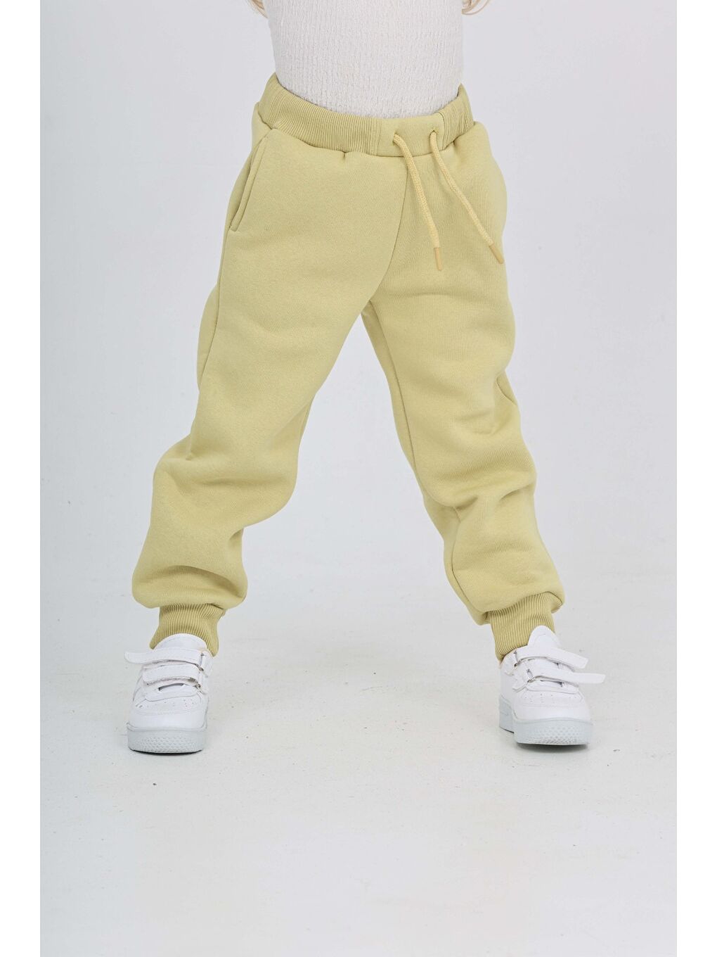 Yeşil Kız Çocuk Kabaran Yıldız Baskılı Eşofman Alt-5