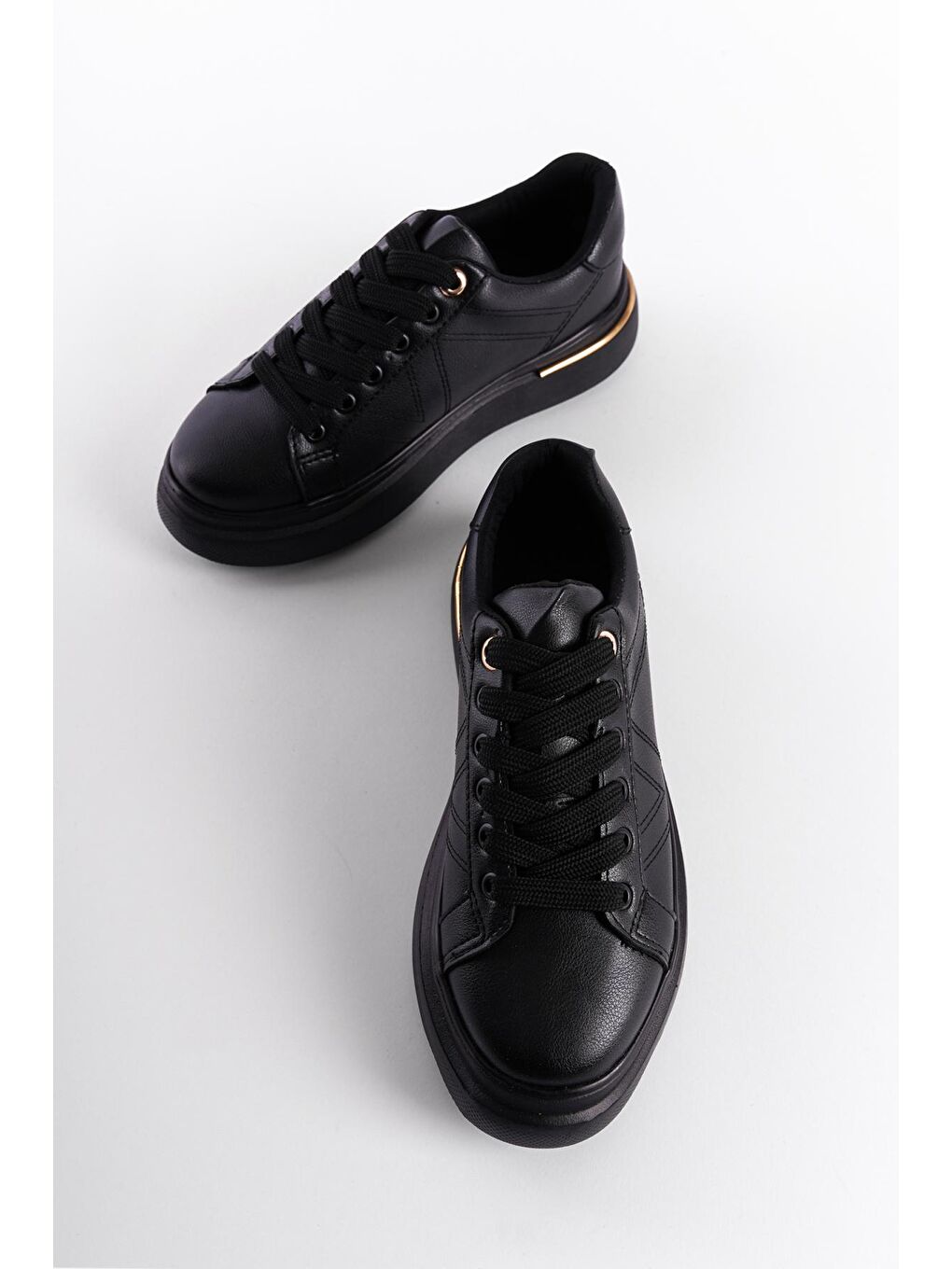 Siyah Kadın Sneaker Spor Ayakkabı-3