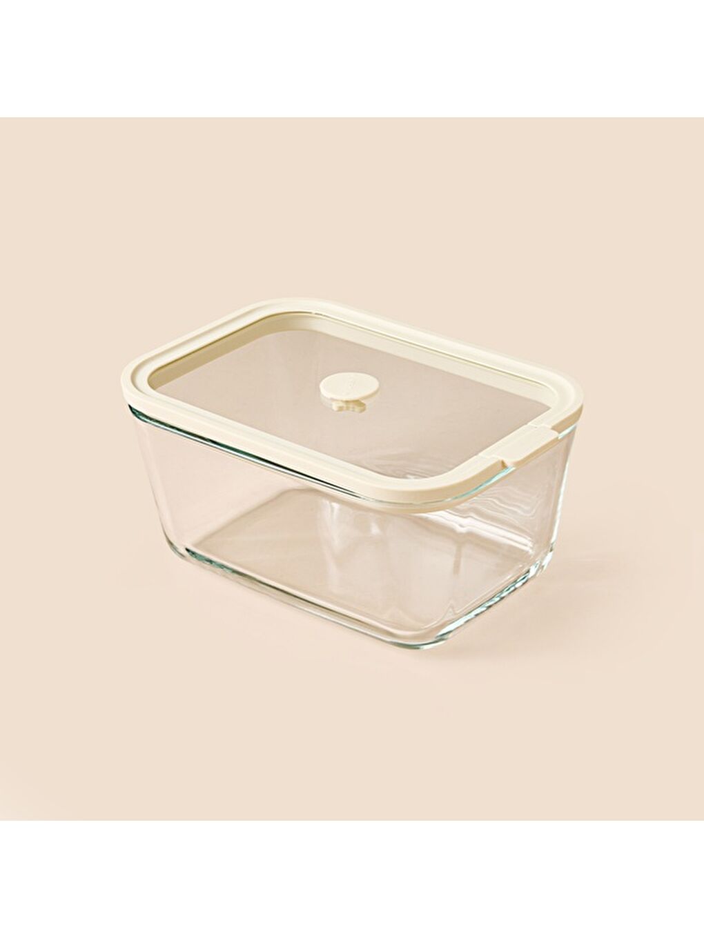 Karışık Hielo Cam Saklama Kabı - Şeffaf / Beyaz - 1380 ml-1