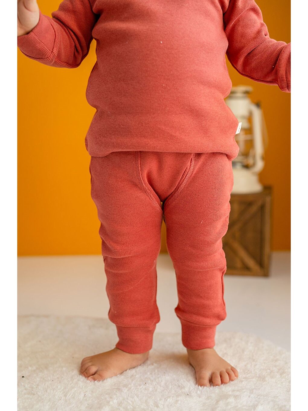 Kahverengi Gots Sertifikalı %100 Organik Pamuk İkili Takım (0-4Yaş)-1