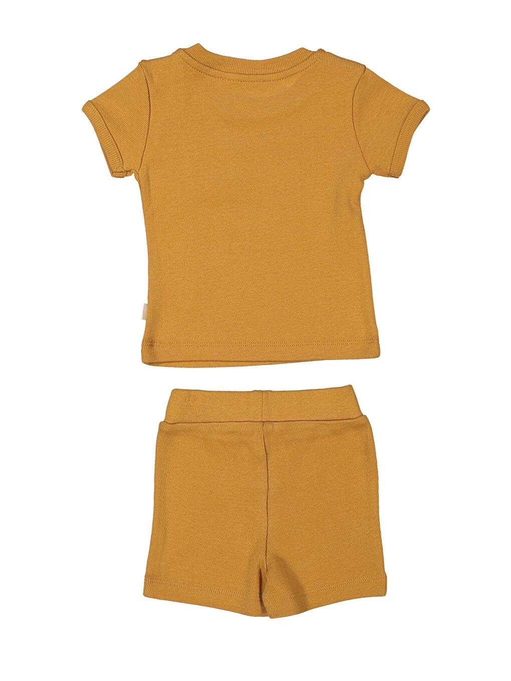Sarı Gots Sertifikalı %100 Organik Pamuk T-Shirt Ve Şort Takım (6Ay-4Yaş)-3