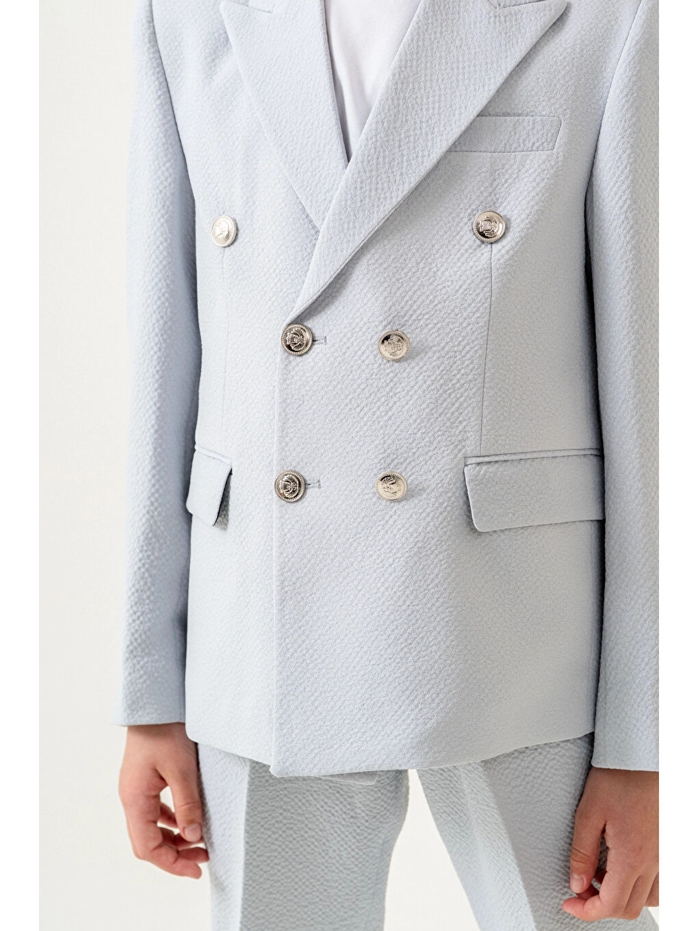 Mavi Tişörtlü Ceketli Takım Elbise 4148-3