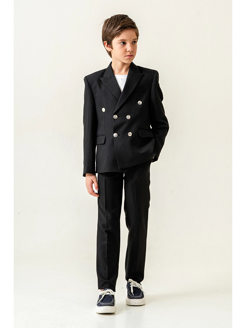 Siyah Tişörtlü Ceketli Takım Elbise 4148-1