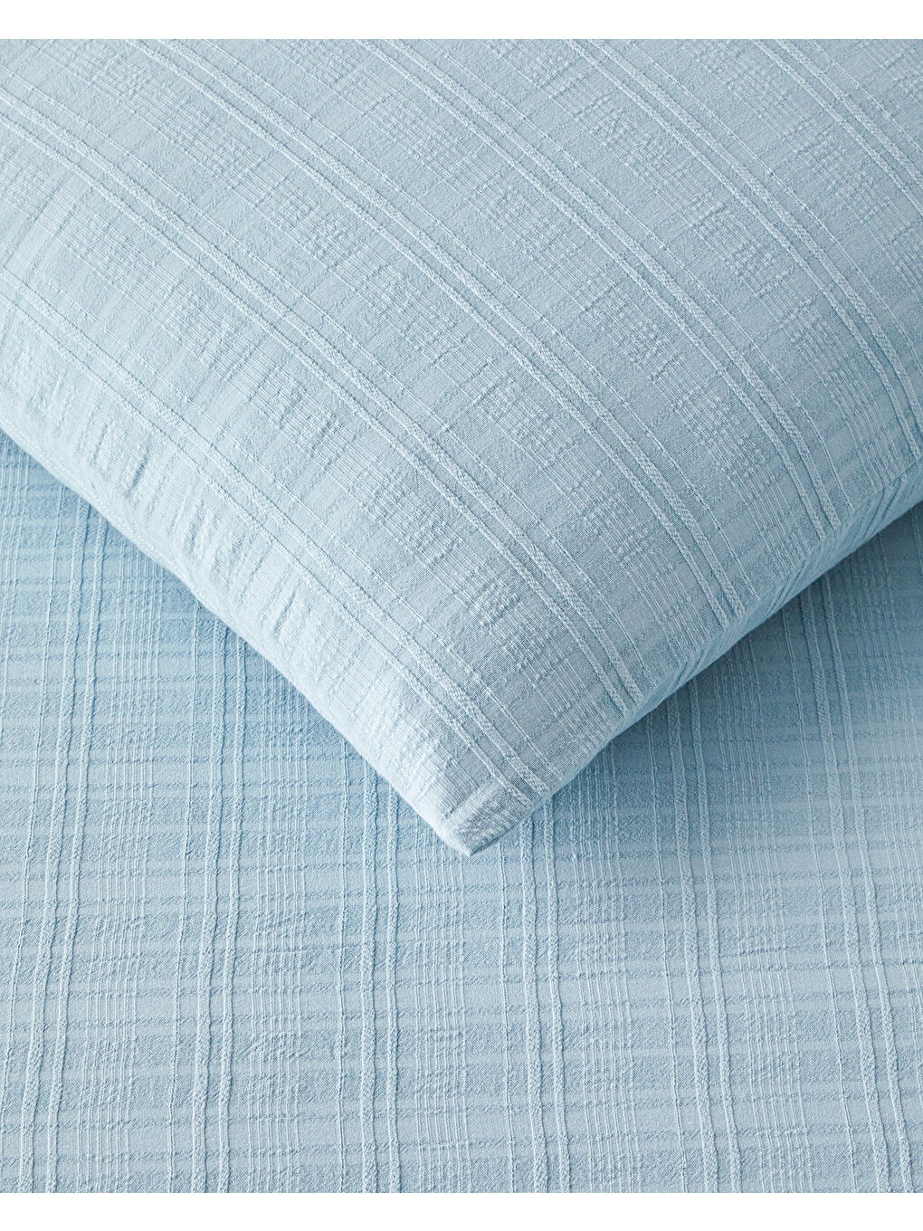 Breezy Escape Pamuk Ekose Tek Kişilik Nevresim Takımı 160x220 cm Mavi-4