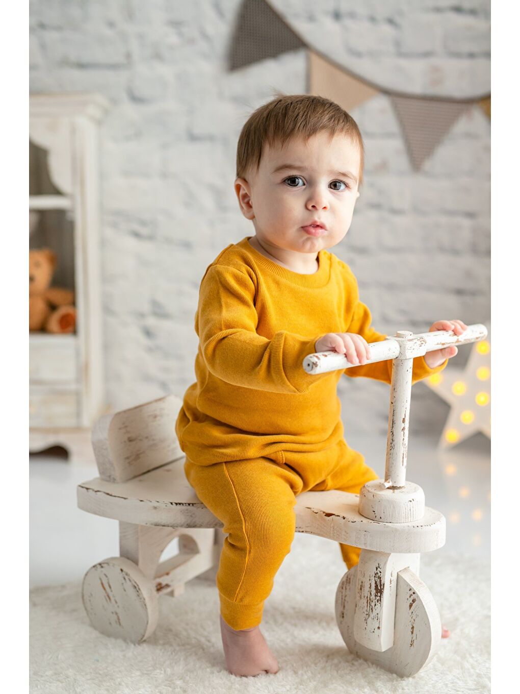 Kahverengi Gots Sertifikalı %100 Organik Pamuk İkili Takım (0-4Yaş)-1