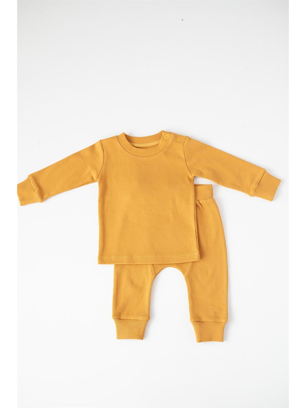 Kahverengi Gots Sertifikalı %100 Organik Pamuk İkili Takım (0-4Yaş)-2