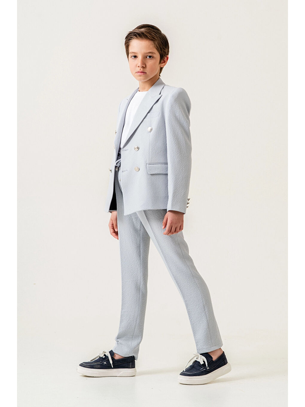 Mavi Tişörtlü Ceketli Takım Elbise 4149