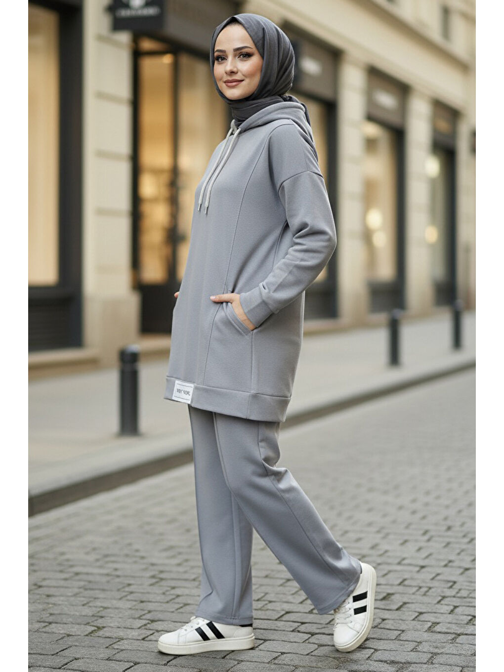 Armalı Çift Cepli Vortex İkili Takım Gri - 27982-GRI-1