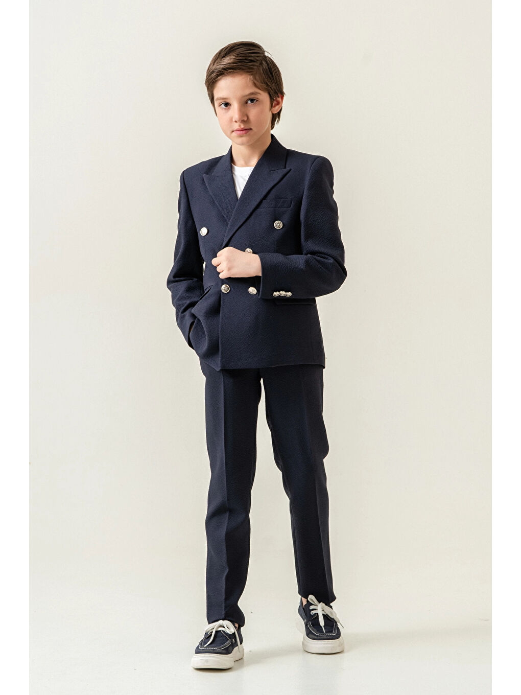 Lacivert Tişörtlü Ceketli Takım Elbise 4149