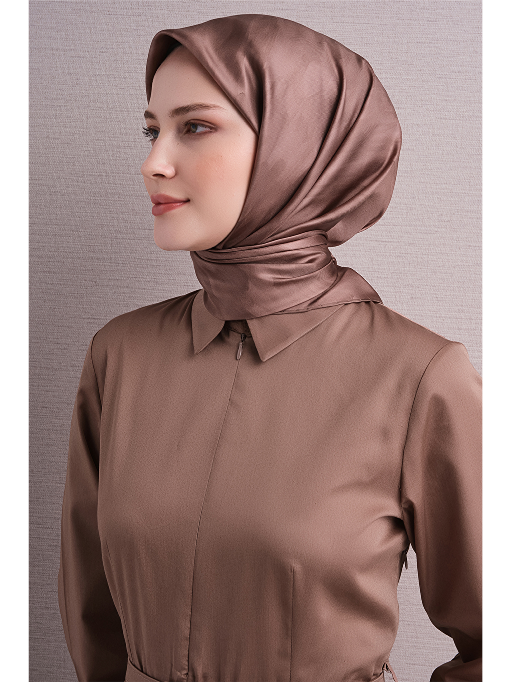 Pembe Saf İpek Twill Eşarp 9630d 86-1