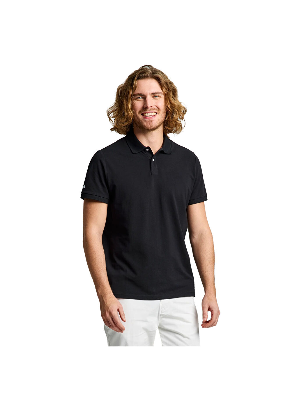 Deck Polo Ss Erkek Siyah Polo Tişört