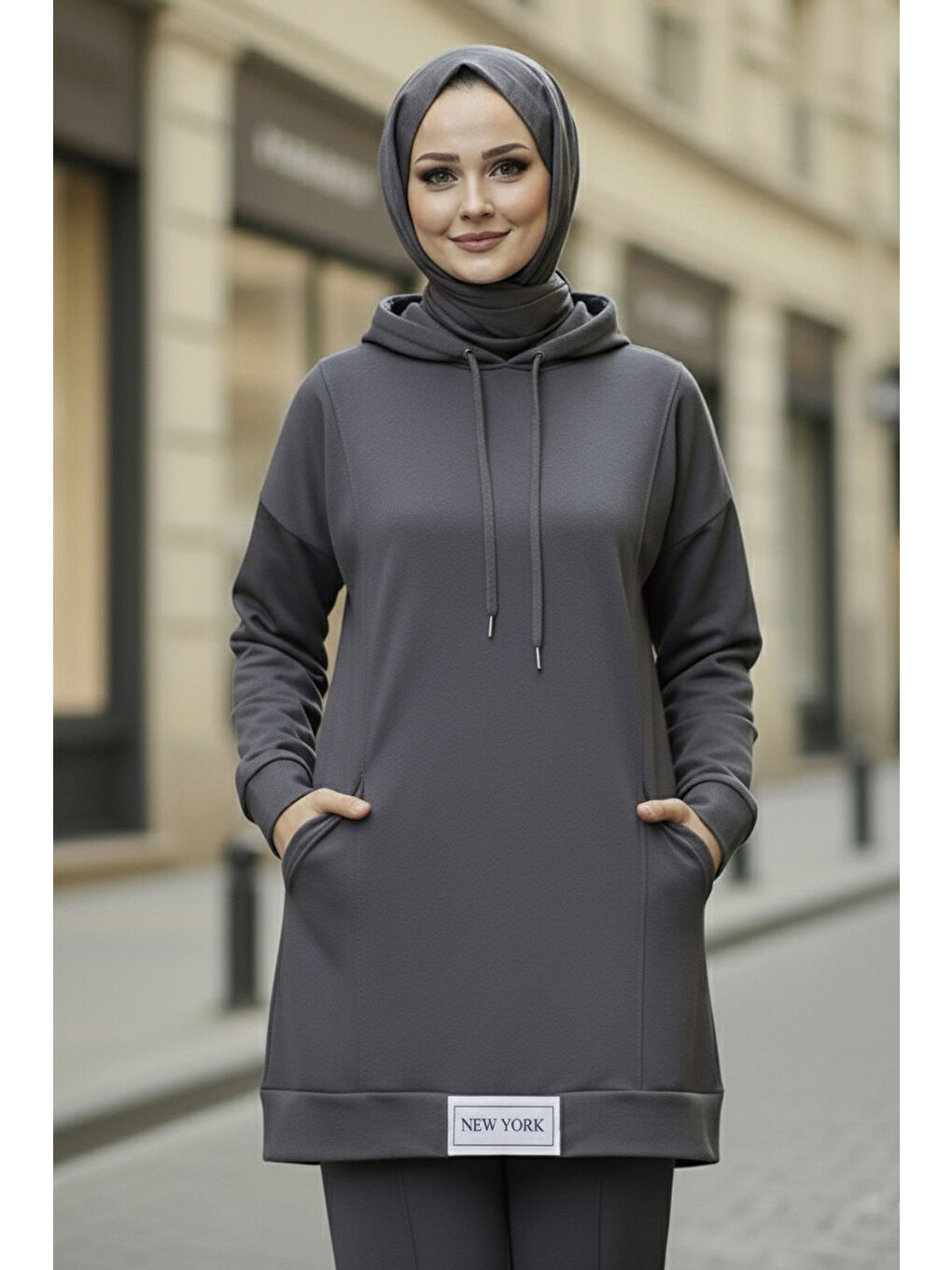 Gri Armalı Çift Cepli Vortex İkili Takım Füme - 27982-FUME-1