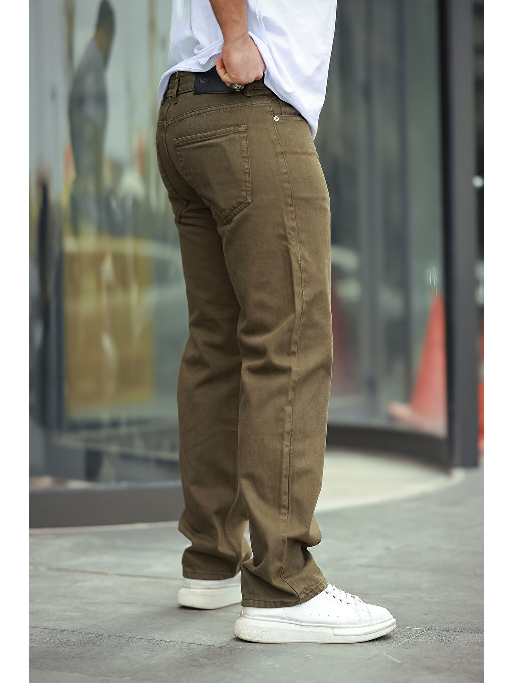 Kahverengi Baggy Salaş Bol Ve Rahat Kalıp  Erkek Pantolon-3