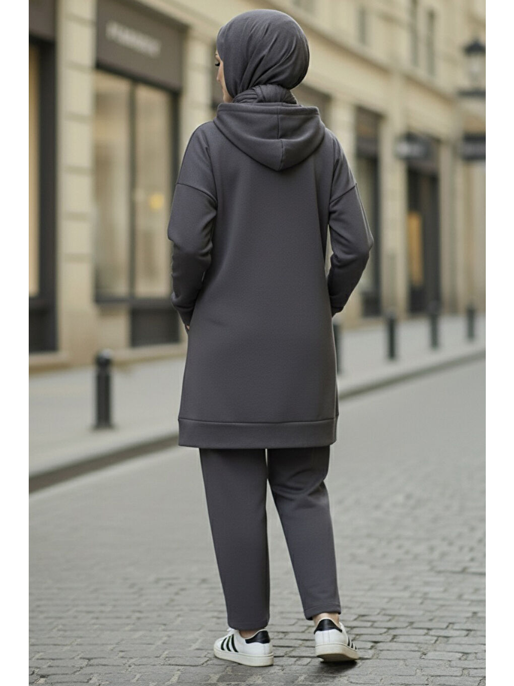 Gri Armalı Çift Cepli Vortex İkili Takım Füme - 27982-FUME-3