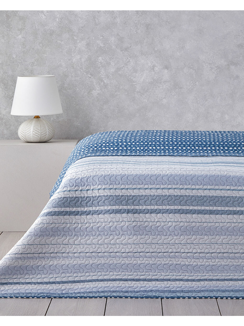 Contemporary Chic King Size Çok Amaçlı Örtü 240x220 cm Lacivert-2