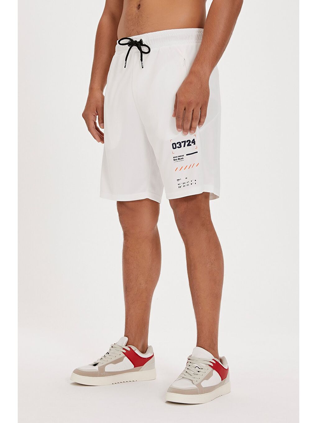 Diego Beyaz Erkek Şort-1