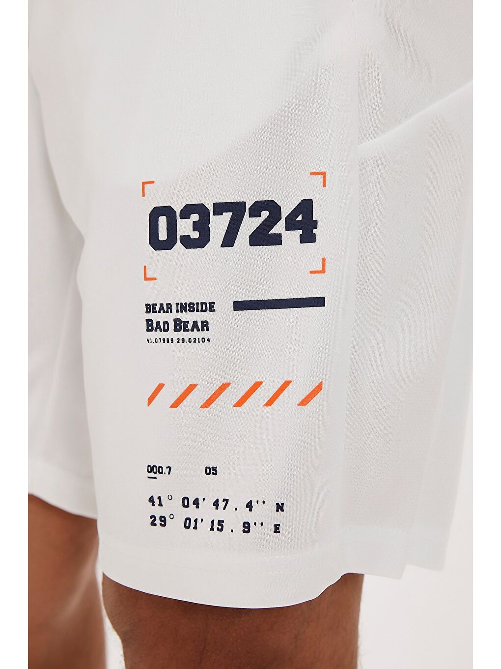 Diego Beyaz Erkek Şort-3