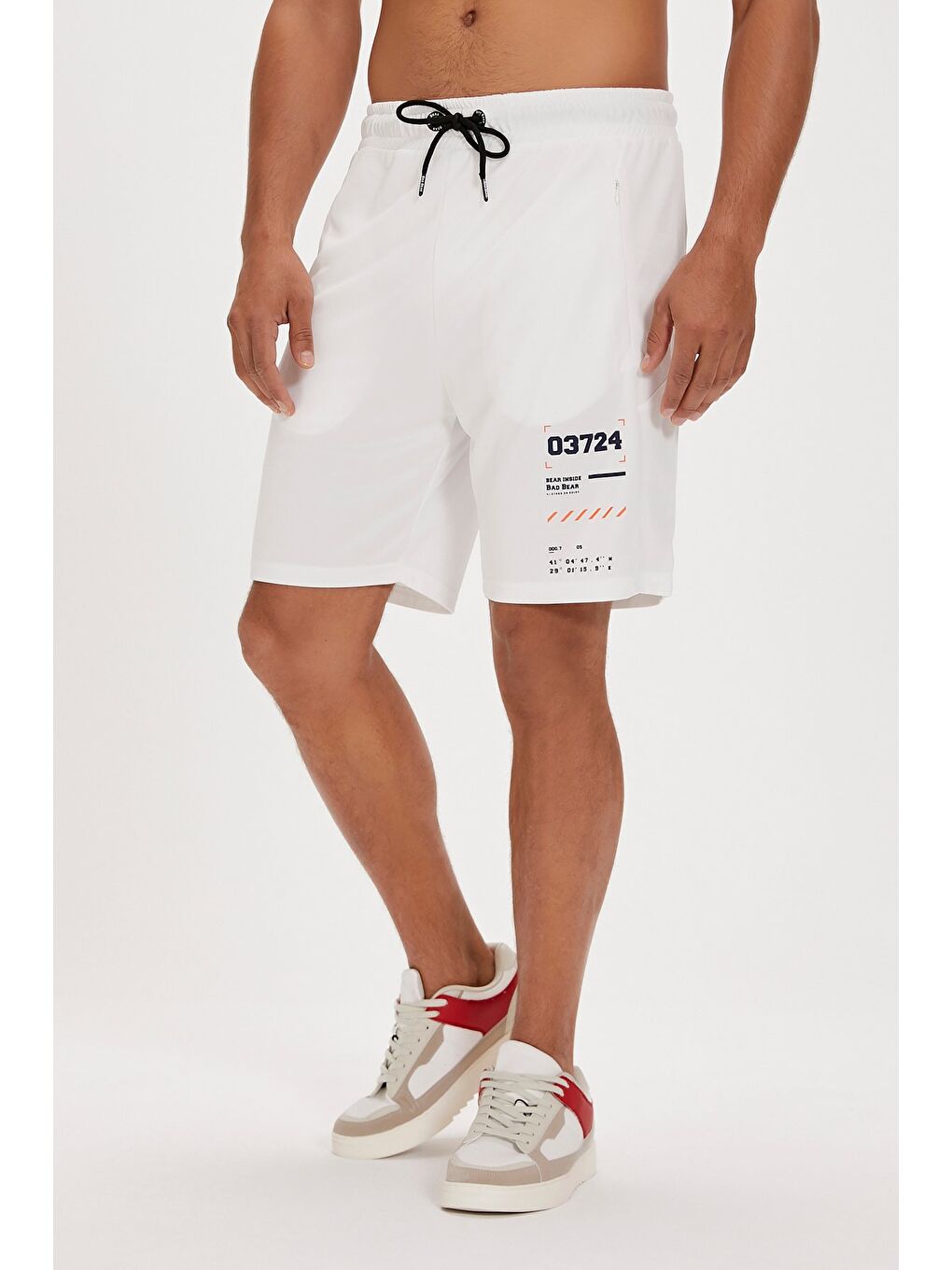 Diego Beyaz Erkek Şort-4