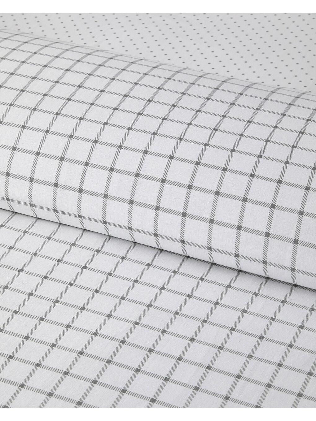 Simple Checks Kolay Ütülenir Çift Kişilik Nevresim Takımı 200x220 cm Gri-3
