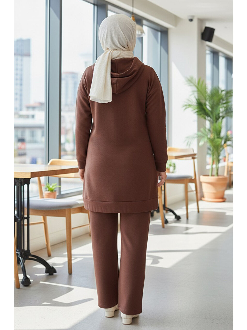 Kahverengi Armalı Çift Cepli Vortex İkili Takım Kahve - 27982-KAHVE-3