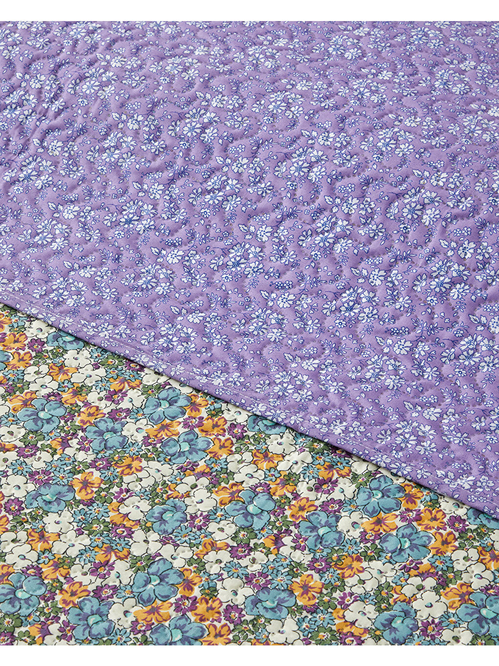 English Home Fiore Viola Çift Kişilik Çok Amaçlı Örtü 200x220 cm Mor - 3