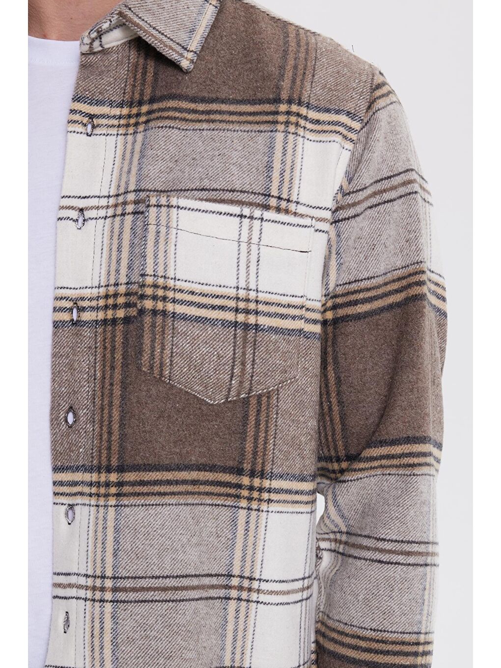 Karışık Erkek Regular Fit Rahat Kesim Kışlık Kareli Oduncu Gömlek-2