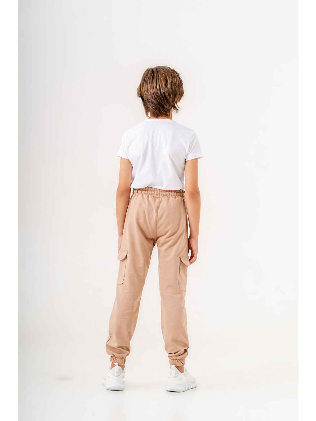 Bej Kargo Cep Basic Erkek Çocuk Eşofman Altı-4