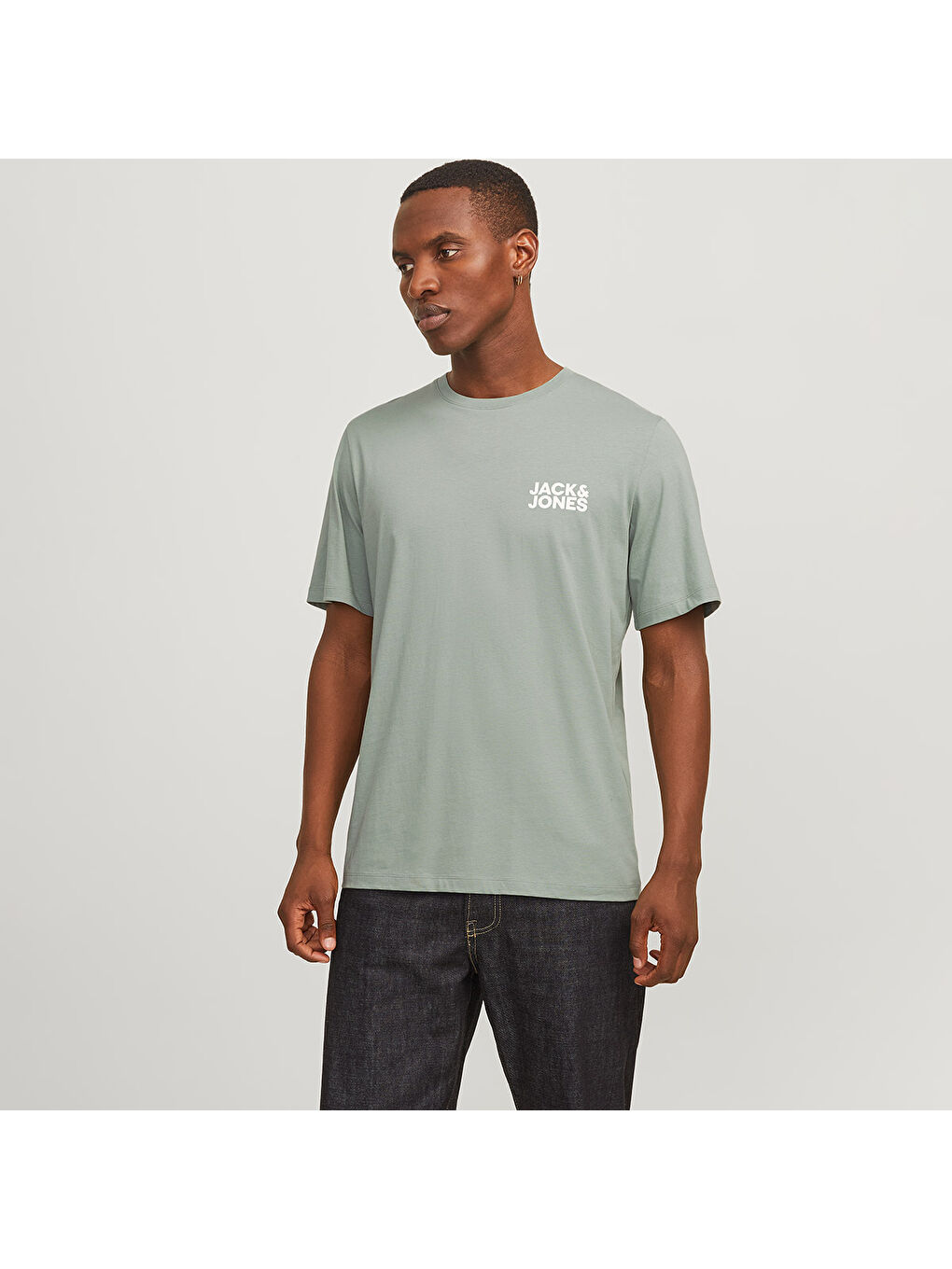 Corp Logo Ss O Neck Erkek Yeşil Yuvarlak Yaka Spor Tişört