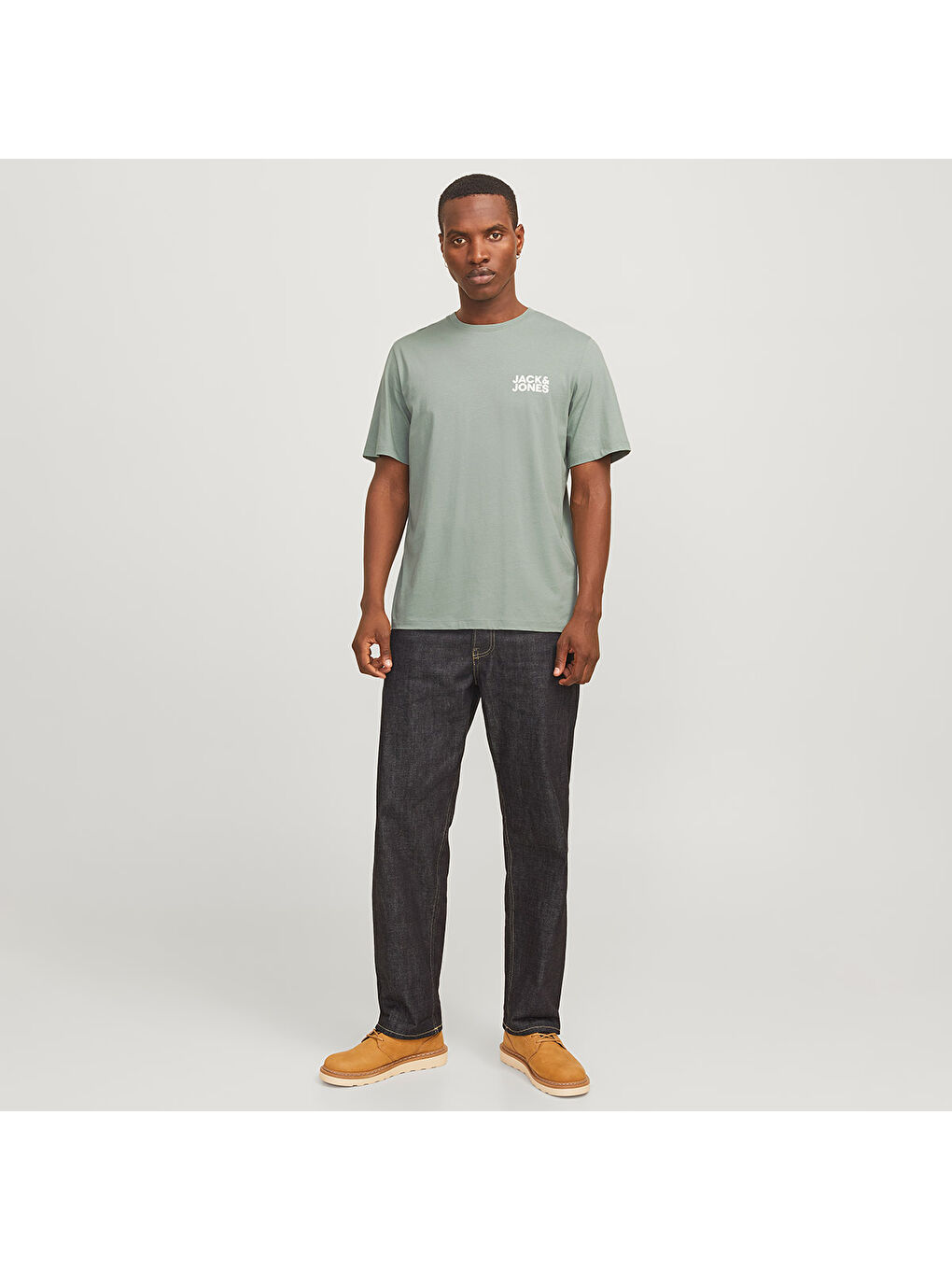 Corp Logo Ss O Neck Erkek Yeşil Yuvarlak Yaka Spor Tişört-1