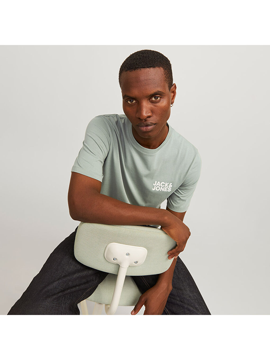 Corp Logo Ss O Neck Erkek Yeşil Yuvarlak Yaka Spor Tişört-4